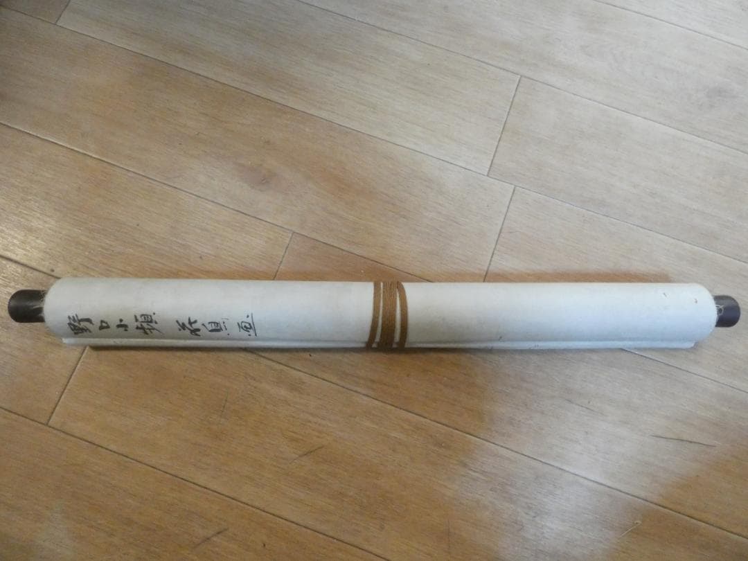 掛け軸 美品 【 野口小頻 】 花鳥　掛け軸　箱無し 紙本