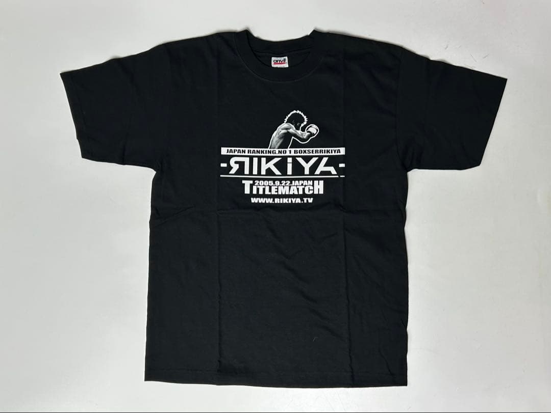 RIKIYA 福原力也　ボクシング　Tシャツ　ブラック　タイトルマッチ　Mサイズ