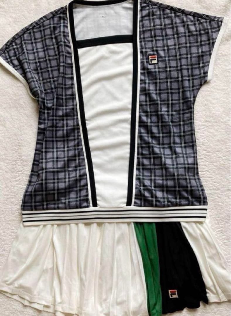 No.122 FILA 【数量限定】BLACKチェックのゲームシャツ☆XL☆新品