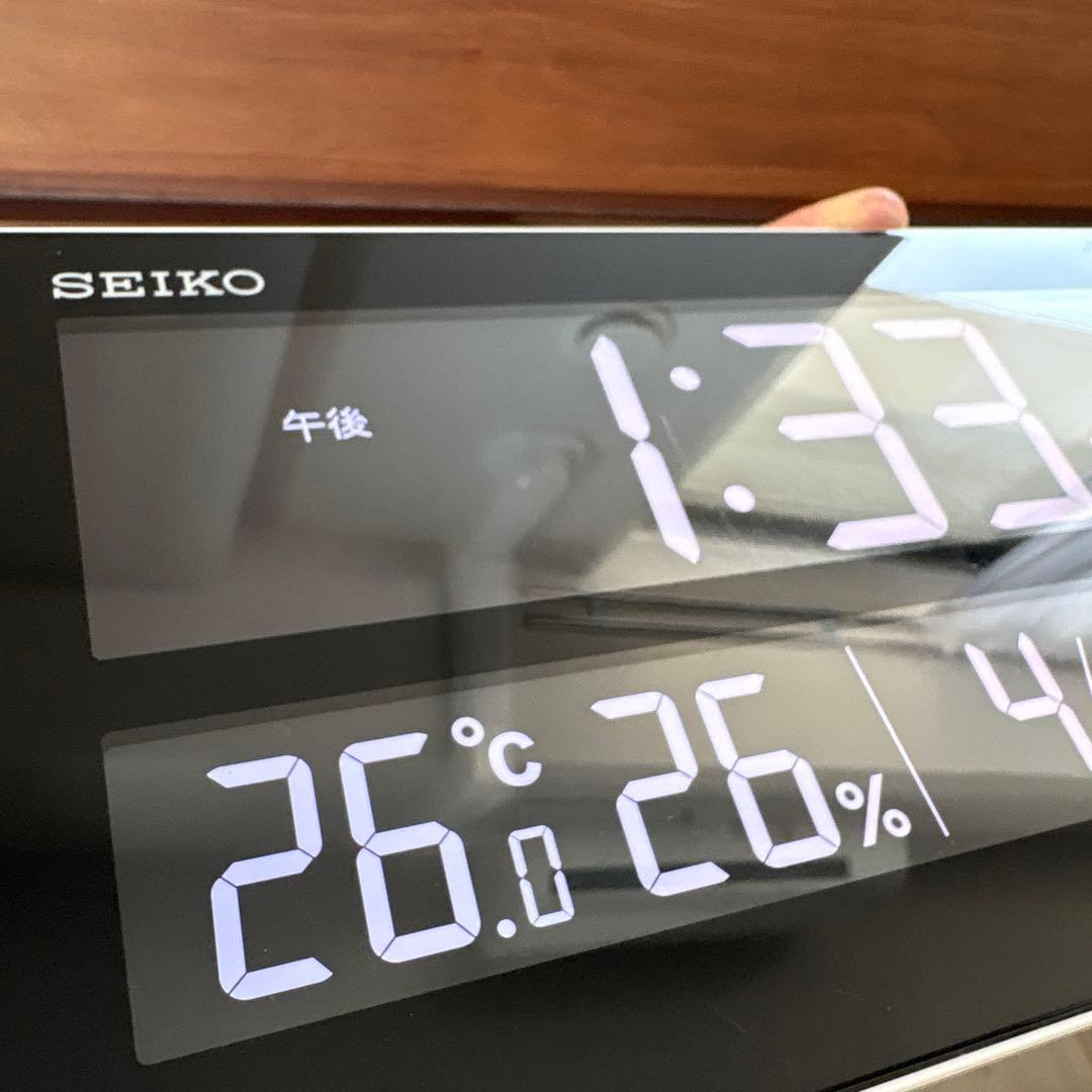 セイコー クロック 掛け置き時計 兼用 カラー液晶 DL208W seiko