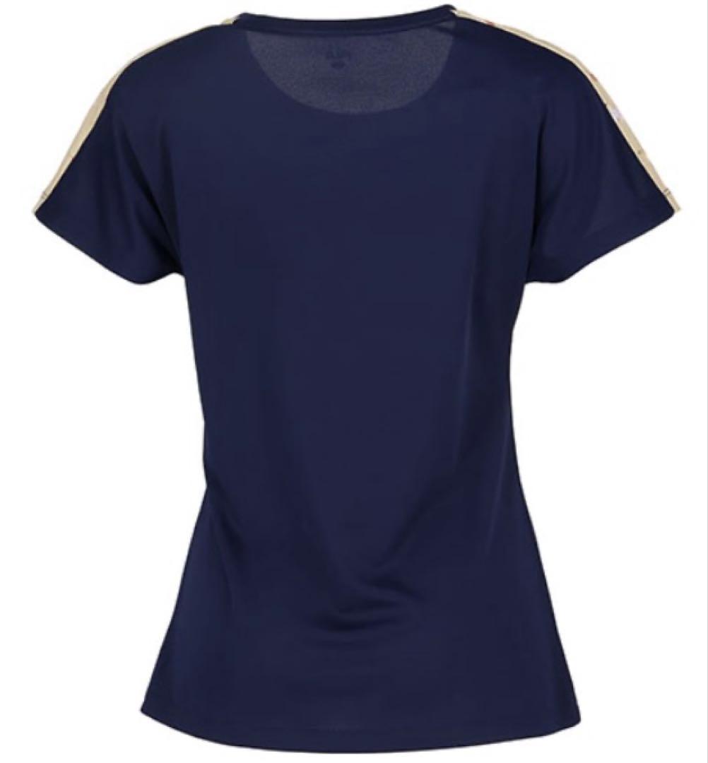 No.131 FILA 羽根模様のゲームシャツ☆NAVY☆新品☆XL☆