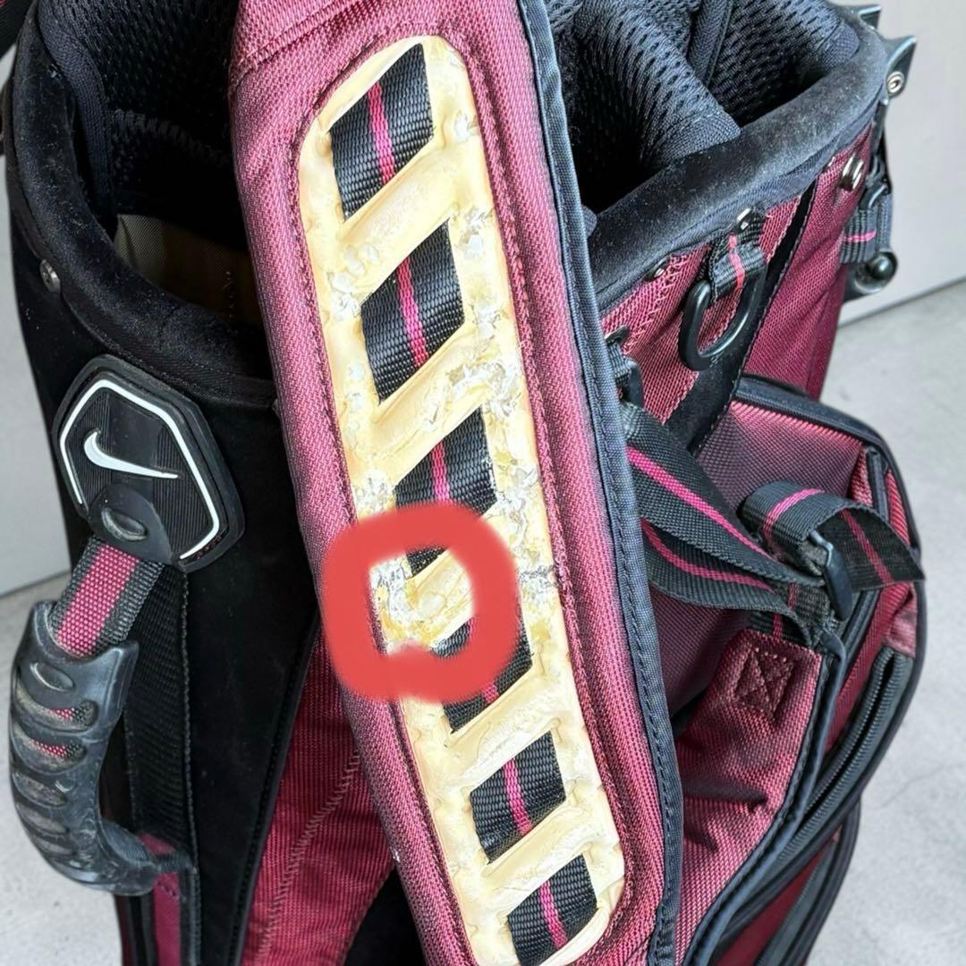 希少品廃盤モデル‼️Nike バーガンディ 軽量スタンドキャディバッグ　8分割