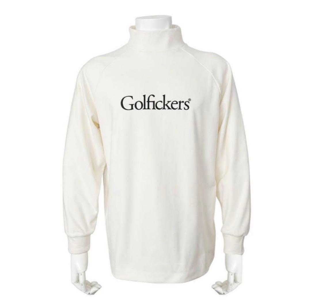 新品！暖かい ゴルフィッカーズ golfickers モックネック 白 XL