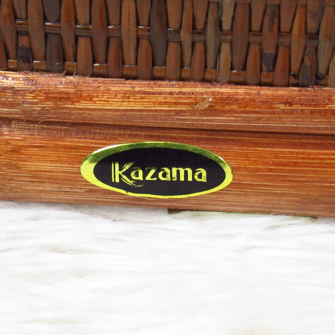 KAZAMA ラタン 籐製 ベンチチェスト チェア 幅80cm 収納力抜群！