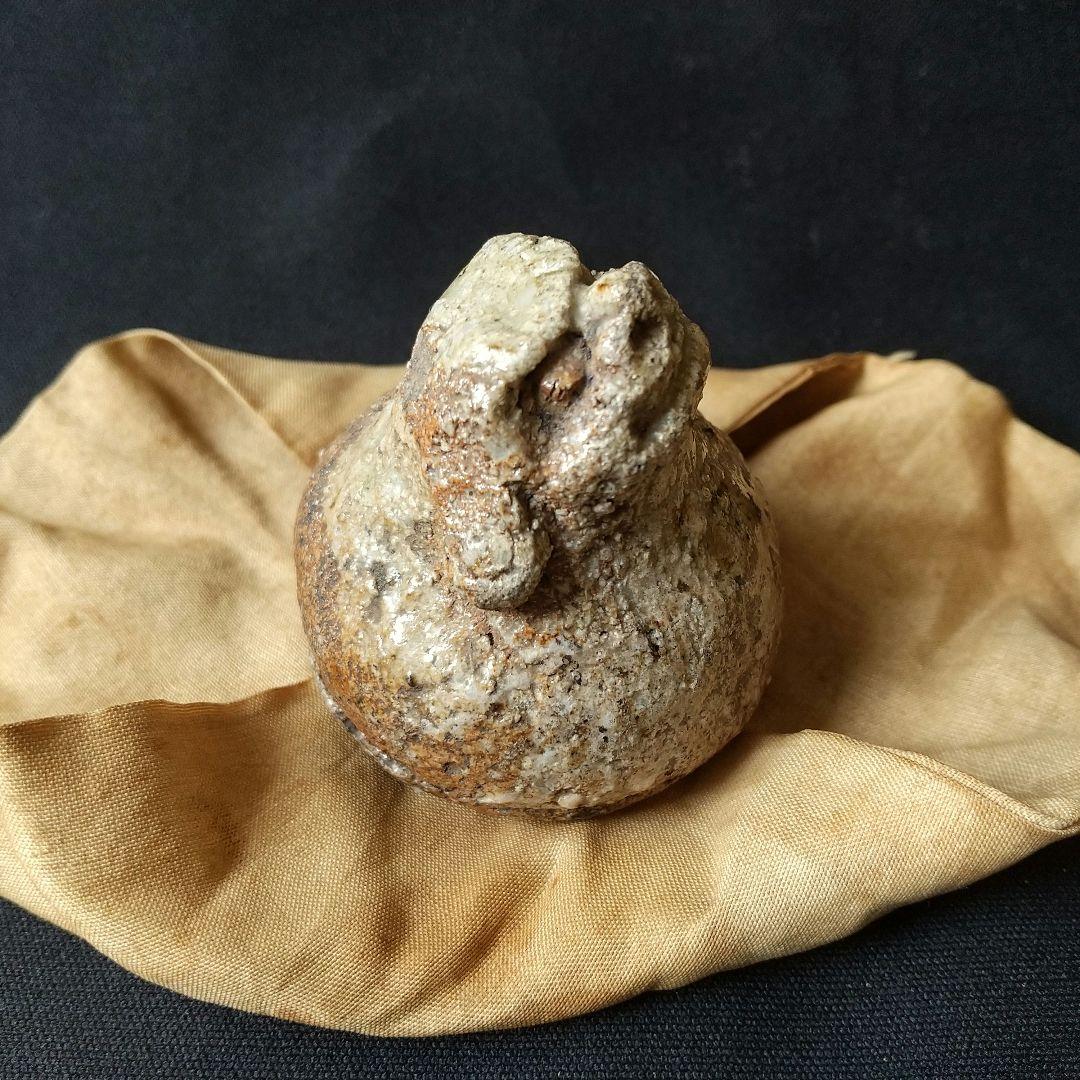 貴重 古信楽 獅子 香合 古箱 箱書あり 茶道具 骨董
