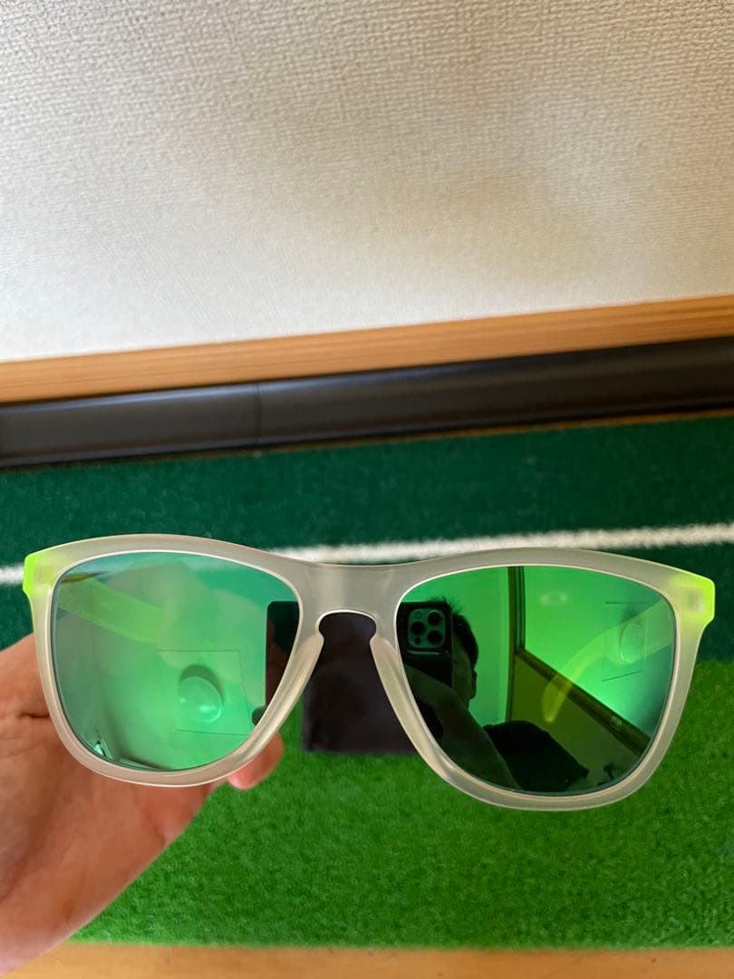 Oakley サングラス クリア/ネオンイエロー