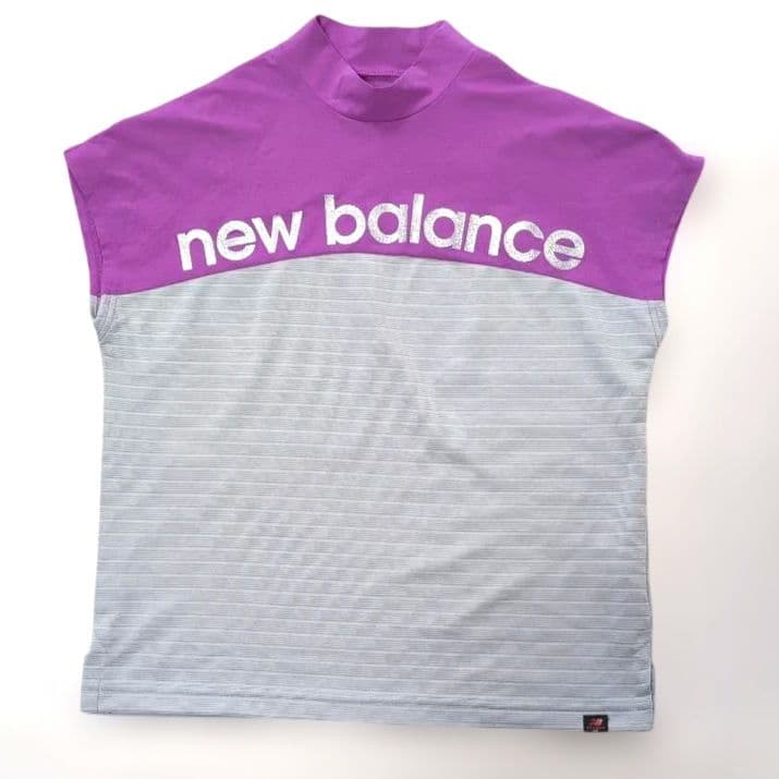美品　new balance ゴルフウェアセット 紫×グレー　サイズ1