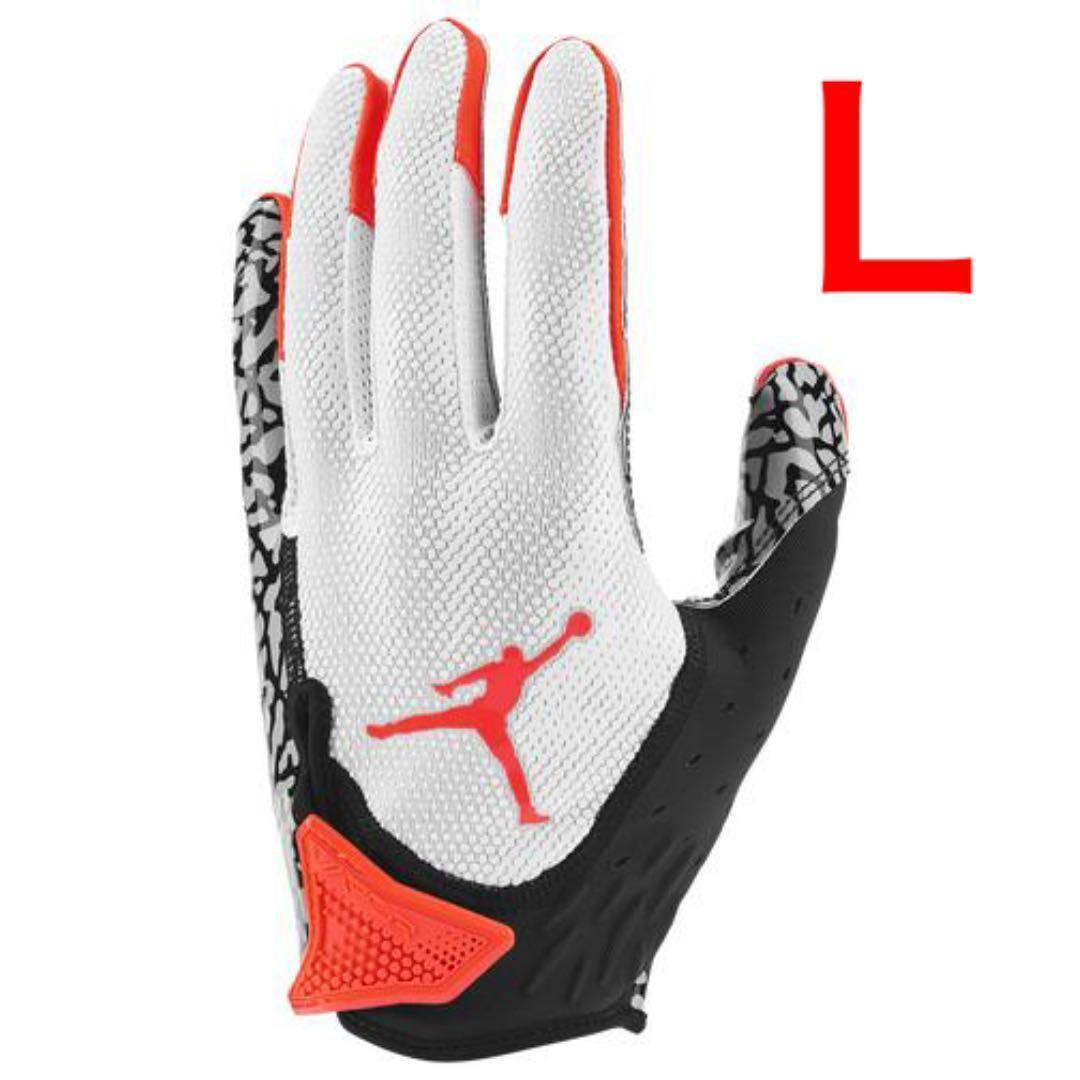 【新品】 アメフト Jordan Jet 7.0 グローブ Infared　L