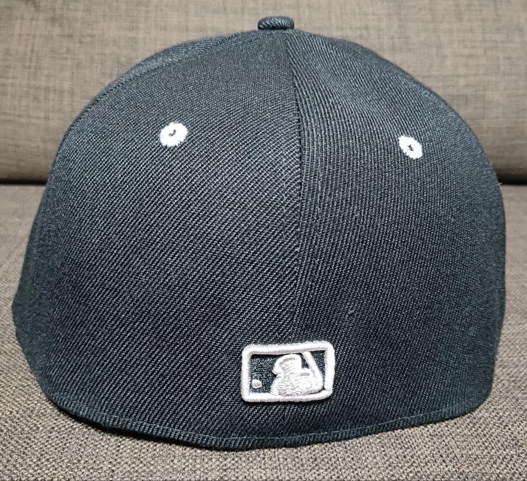 バ*ロ様 新品 つば裏ロゴ New Era 59FIFTY NY ブラック 7