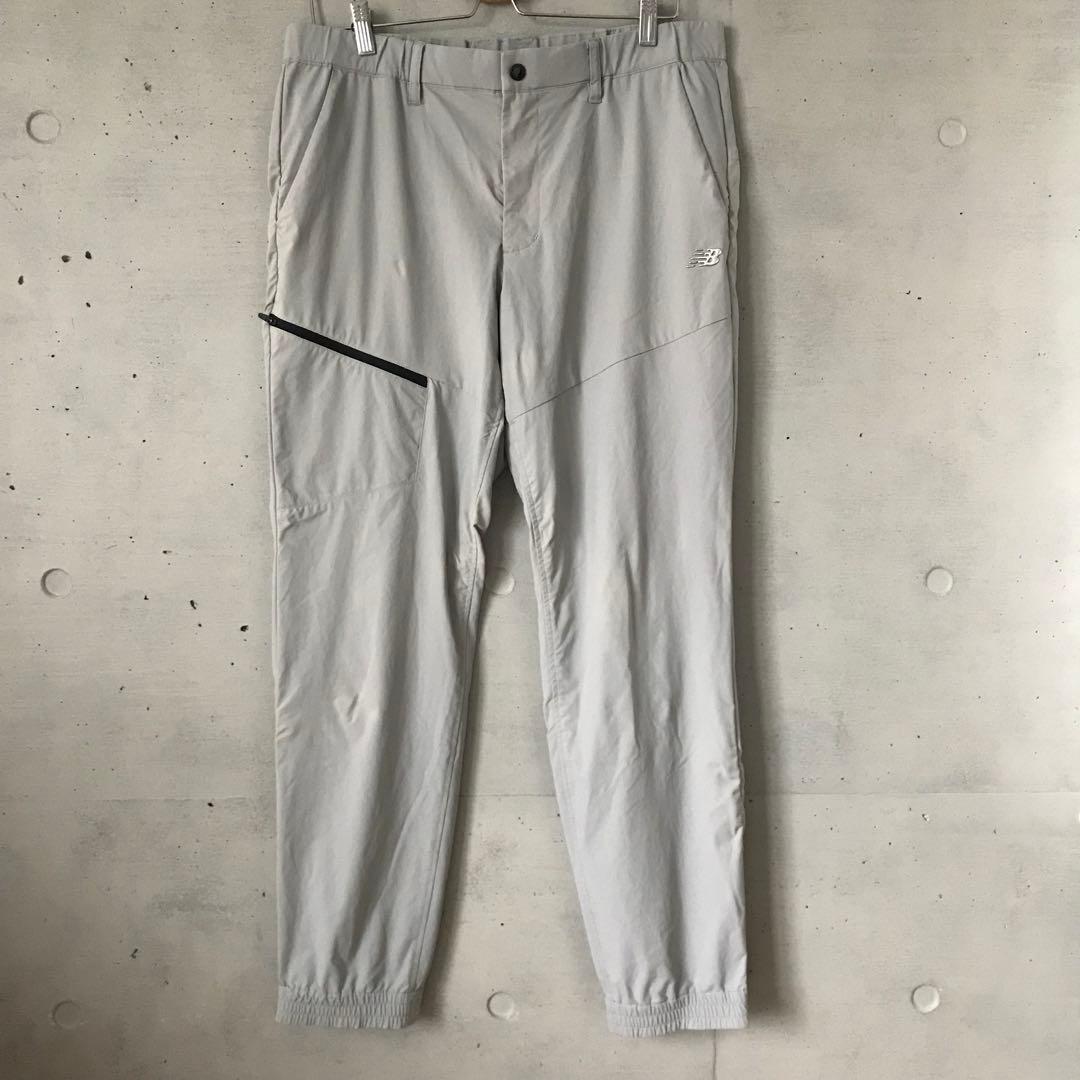 【並品】LLサイズ ニューバランスゴルフ 撥水 ストレッチジョガーパンツ 薄灰