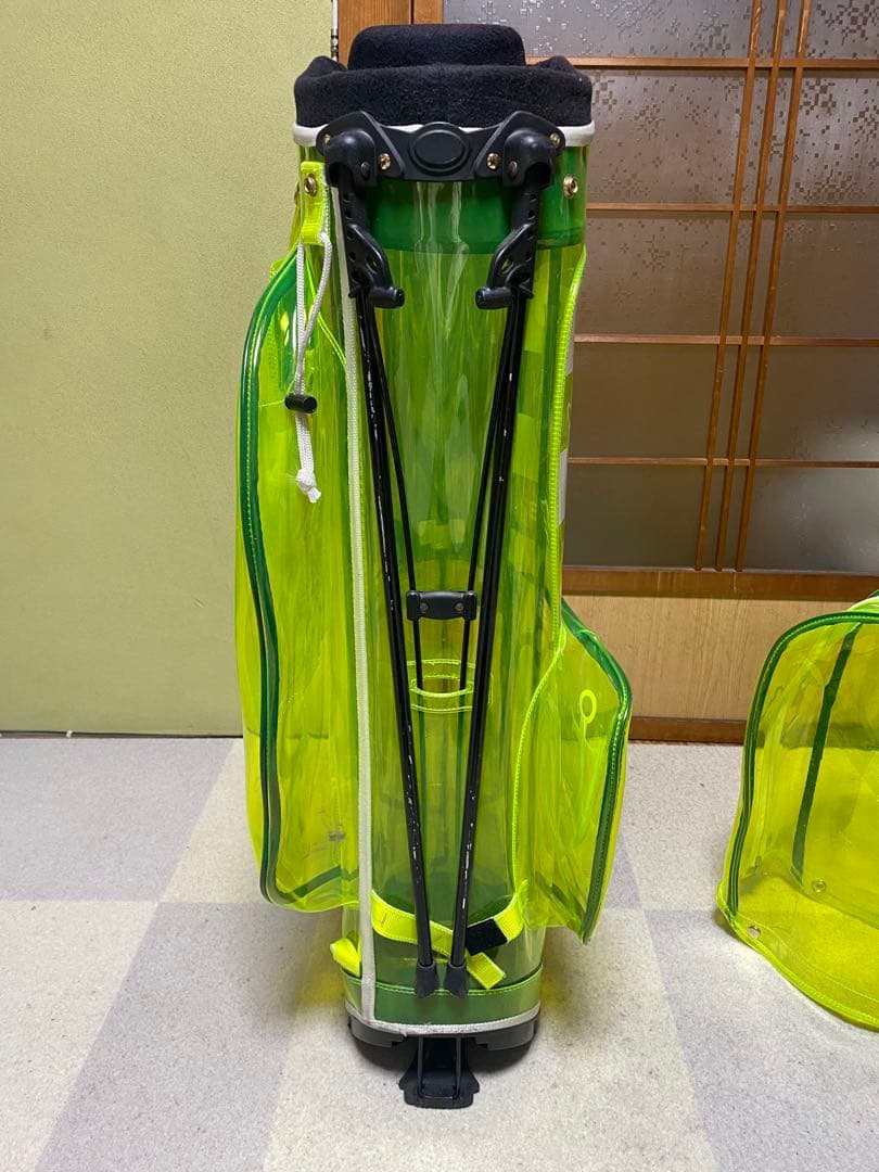 muta MARINE キャディバッグ 透明・黄色　ヘッドカバー付き