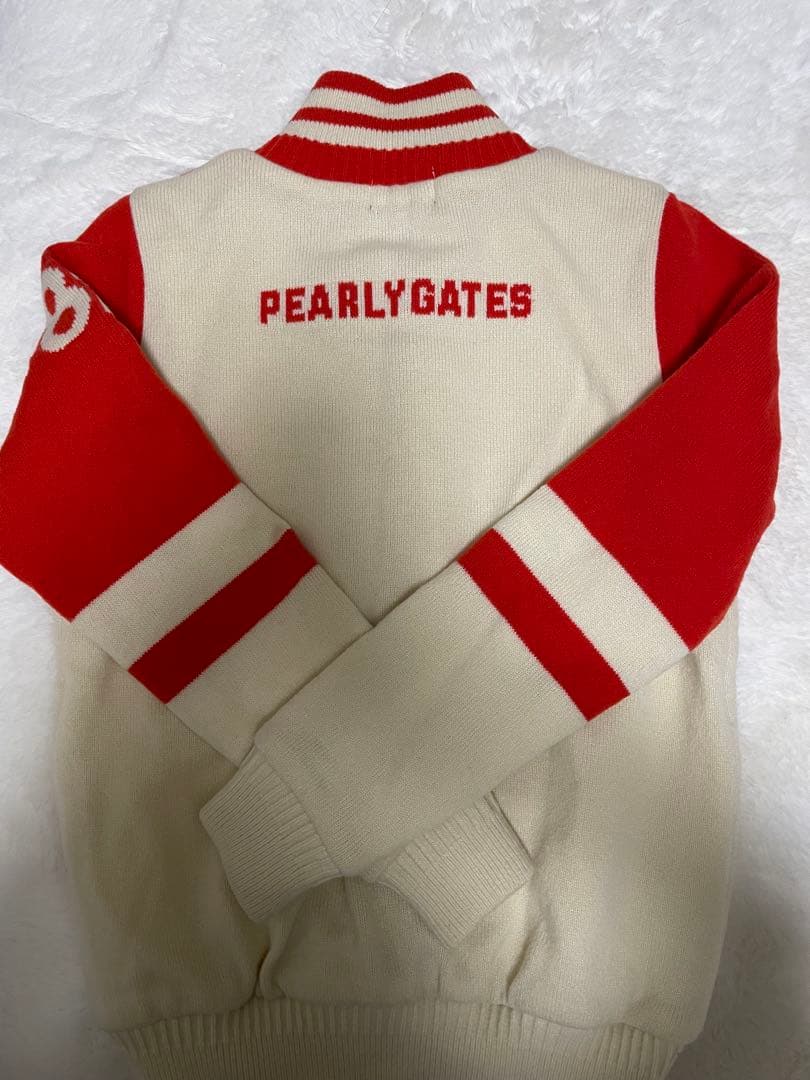 PEARLY GATES セーター 赤朱色クリーム サイズ0