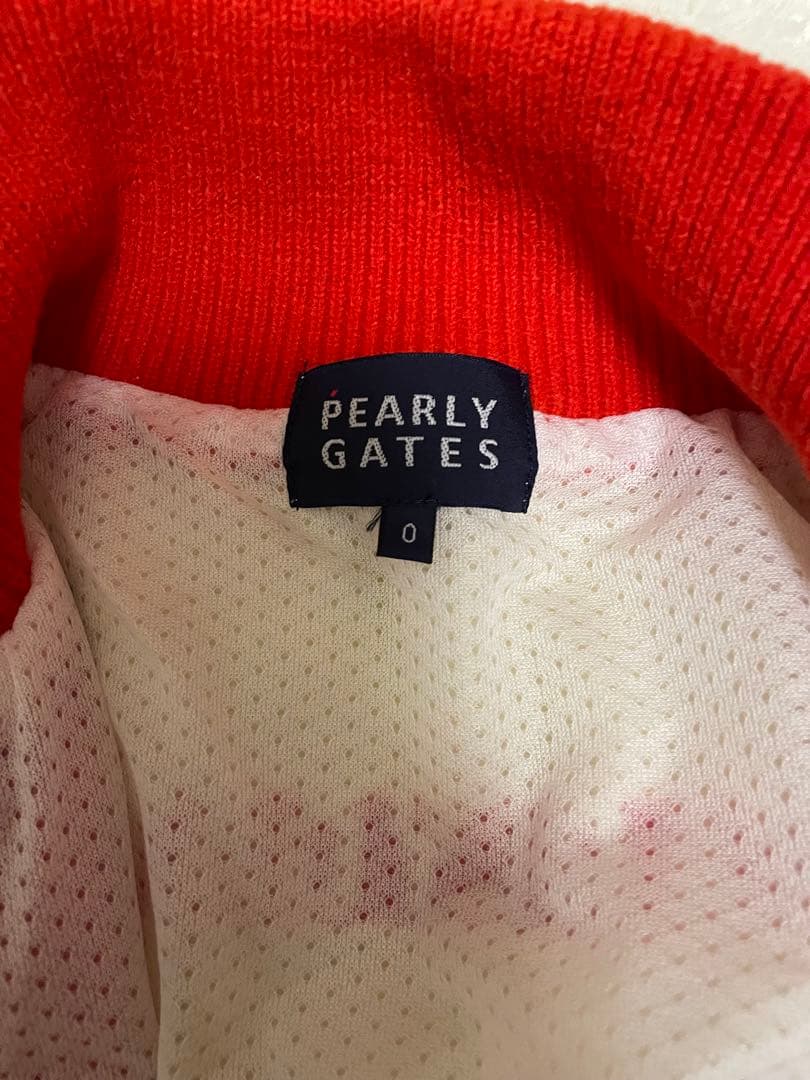 PEARLY GATES セーター 赤朱色クリーム サイズ0
