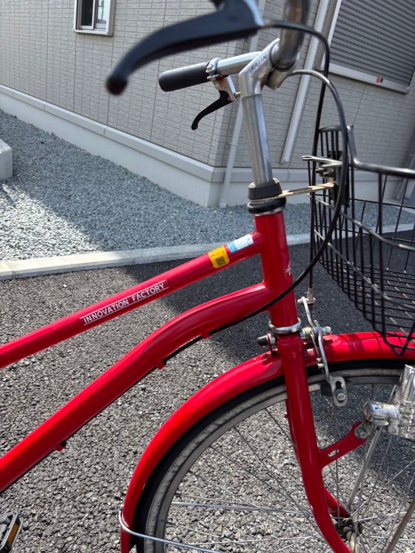 【直接引取限定・甲府市】26インチ 自転車 レッド イノベーションファクトリー