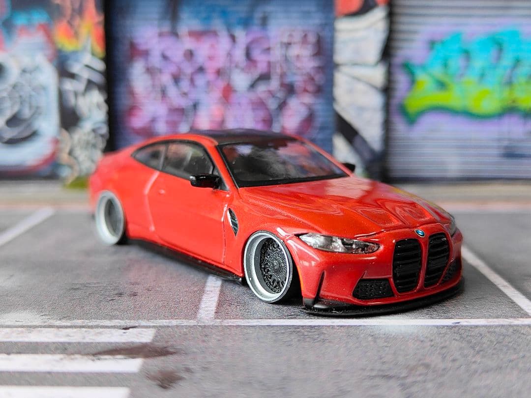 MINIGT トミカ改造  M4 スタンス 深リム ホットウィール