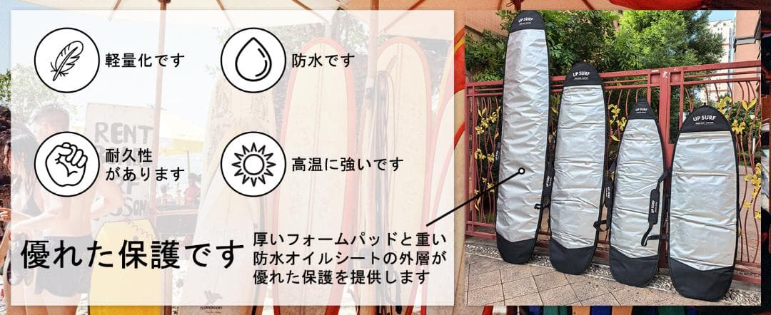 新品 サーフボードハードケース Fish 6' サーフボードバッグ しっかり厚手