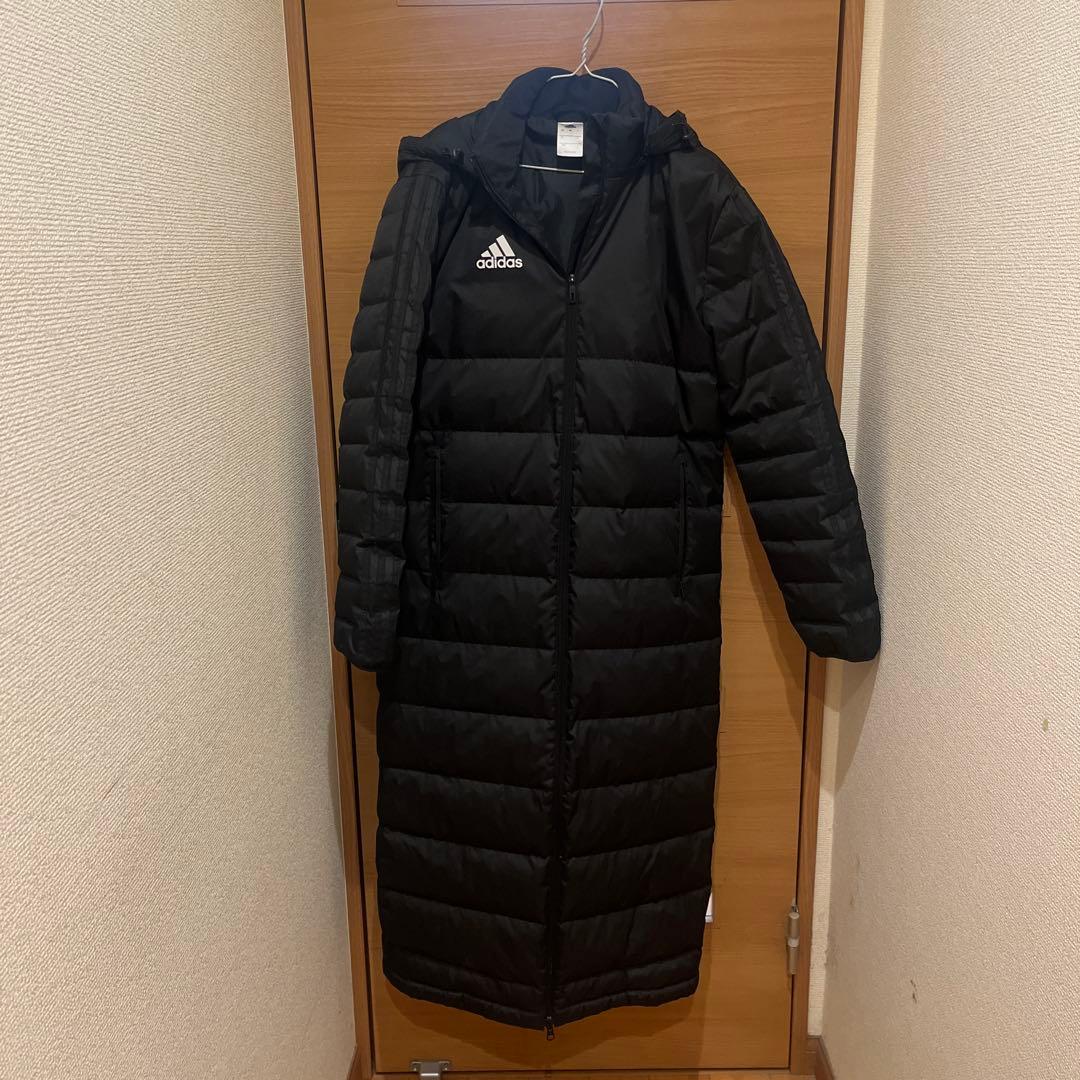 adidas ブラック ベンチコート L レディース