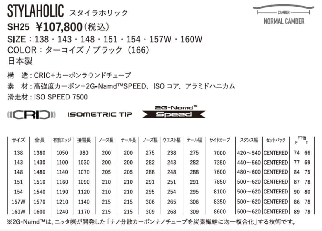 ヨネックス　スタイラホリック　154