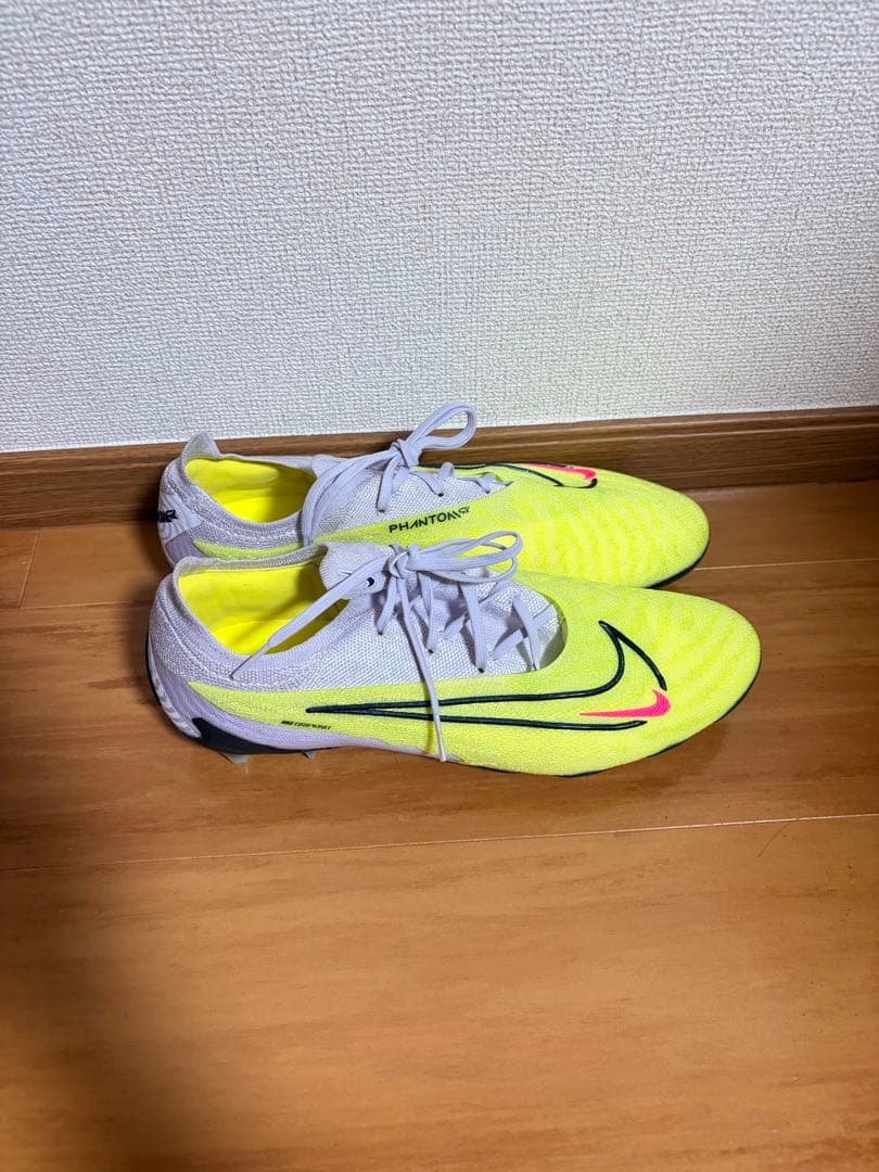 Nike Phantom サッカーシューズ・スパイク イエロー/ホワイト　○美品