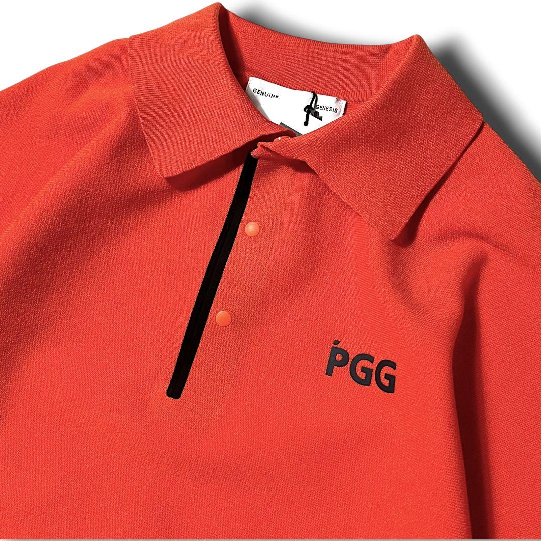 新品 PGG パーリーゲイツ ポリエステルヤーン ニットポロ 定価24200 L