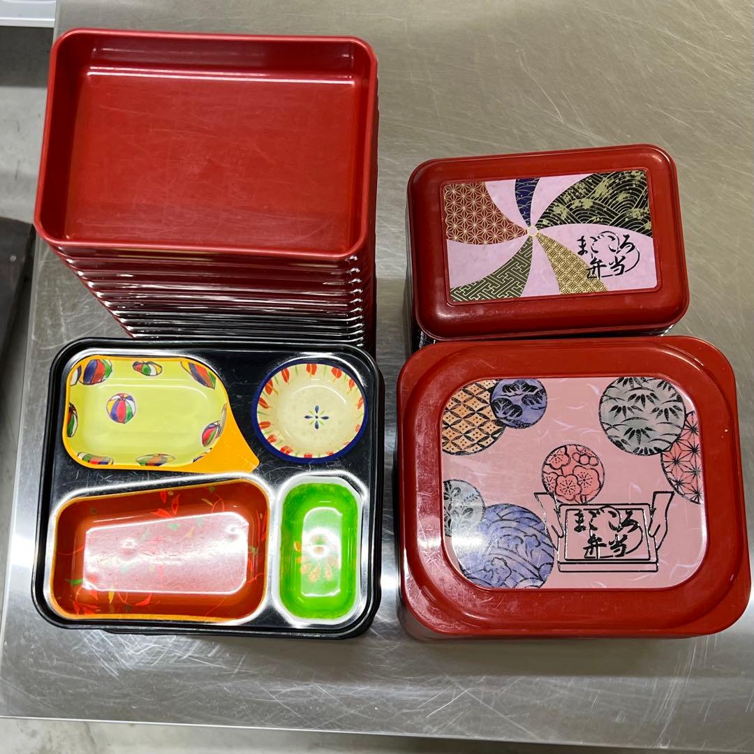 業務用　お弁当箱　まとめ売り　仕切り有り　おかず25個 + ご飯25個セット
