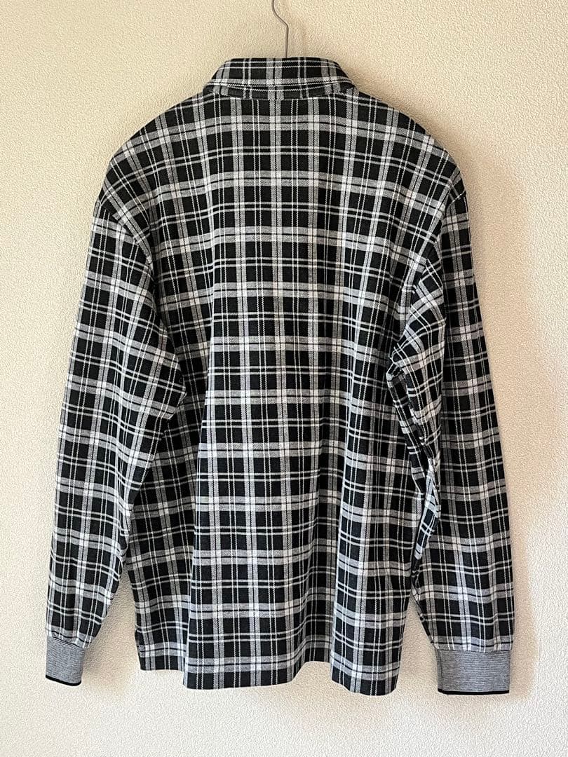 DAKS(ダックス) ☆メンズ長袖ポロシャツ　チェック柄　Lサイズ