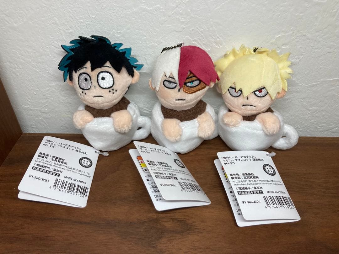 『僕のヒーローアカデミア』マグカップマスコット　轟焦凍　爆豪勝己　緑谷出久
