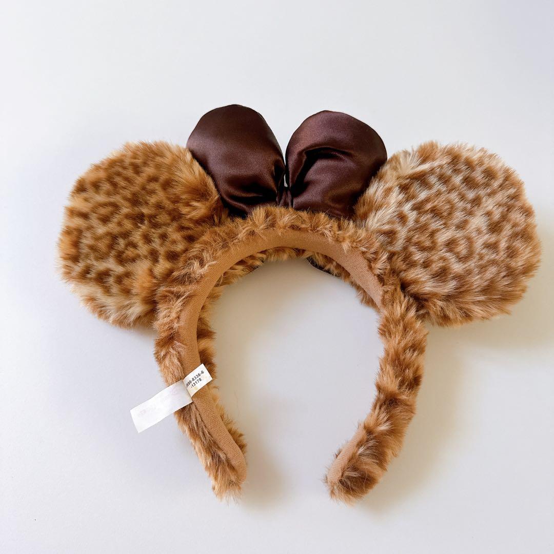 ディズニー ミニー ヒョウ柄 ふわふわ カチューシャ