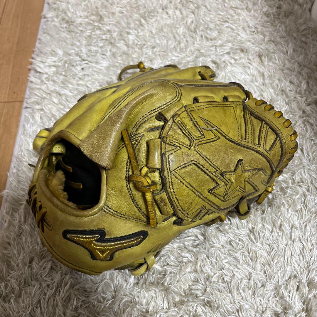 Mizuno イエロー 野球 グローブ 投手用 ピッチャー