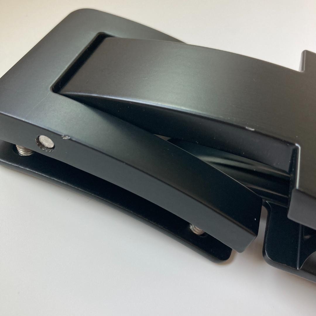 訳アリ パワーベルト レバーアクション 本革 ワンタッチ可変式 茶×黒バックル