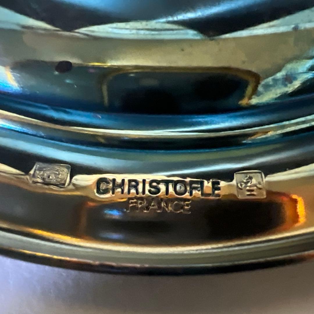 Christofle クリストフル　花リムプレート　シルバープレート製　フランス