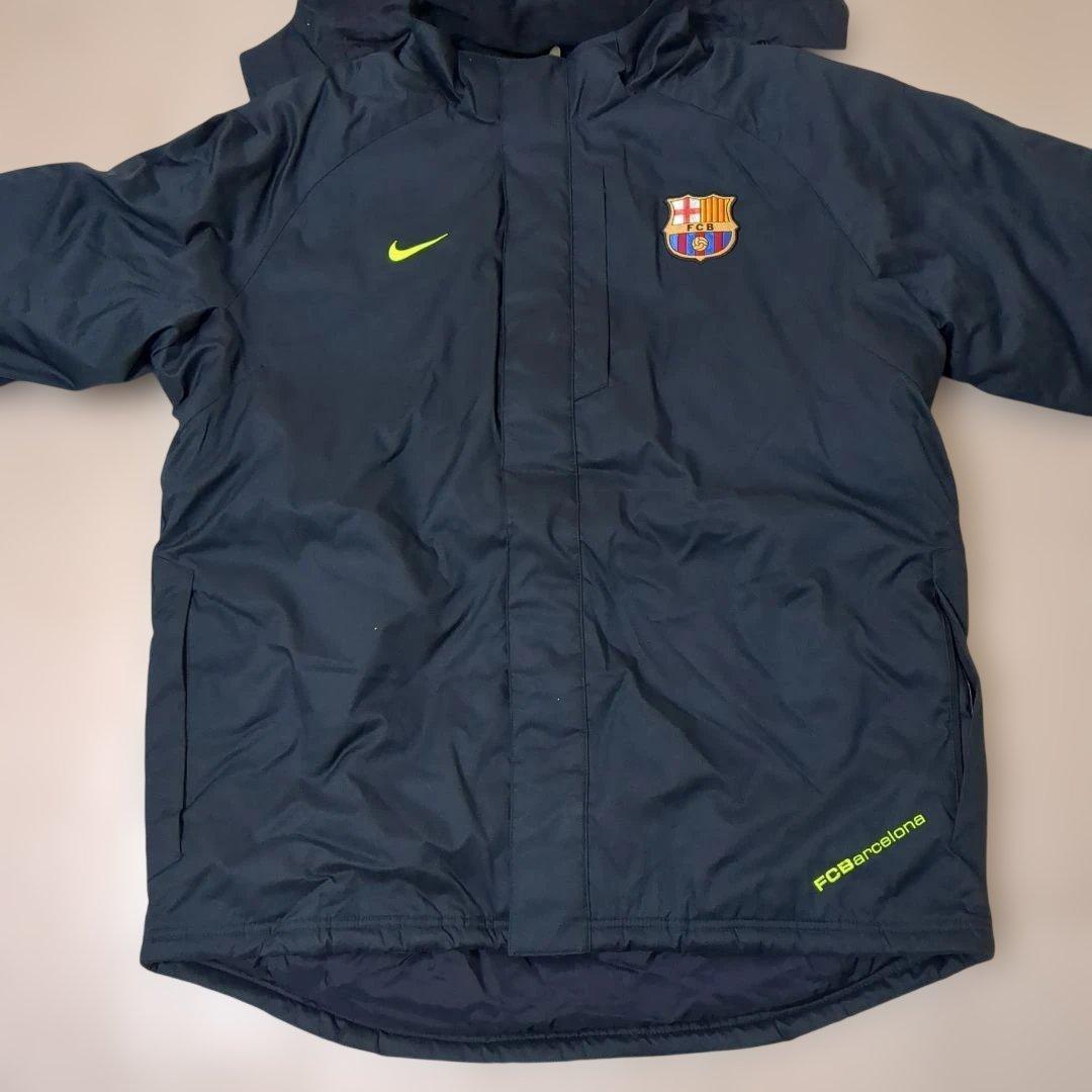美品　NIKE　メンズ　ベンチコート　サッカー　FCバルセロナ　L　ネイビー