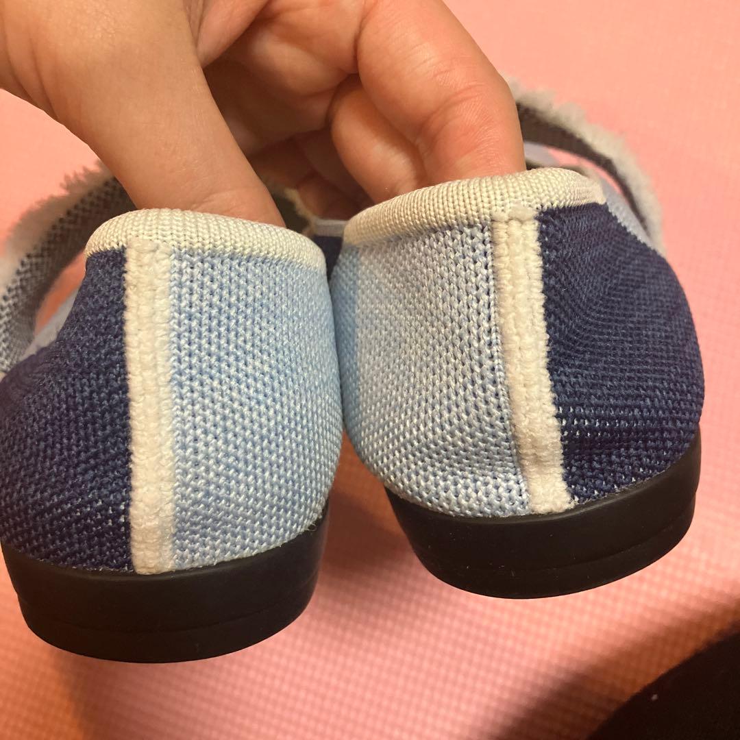 イノニット　デニム風バレエシューズ　25センチ