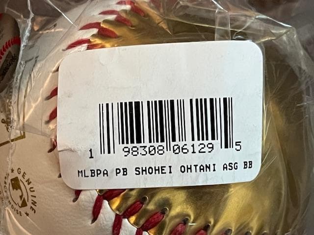 大谷翔平MLB2025ASG出場記念ローリングスGold/W記念ボール現地限定品