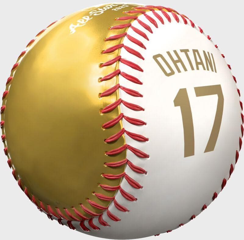 大谷翔平MLB2025ASG出場記念ローリングスGold/W記念ボール現地限定品