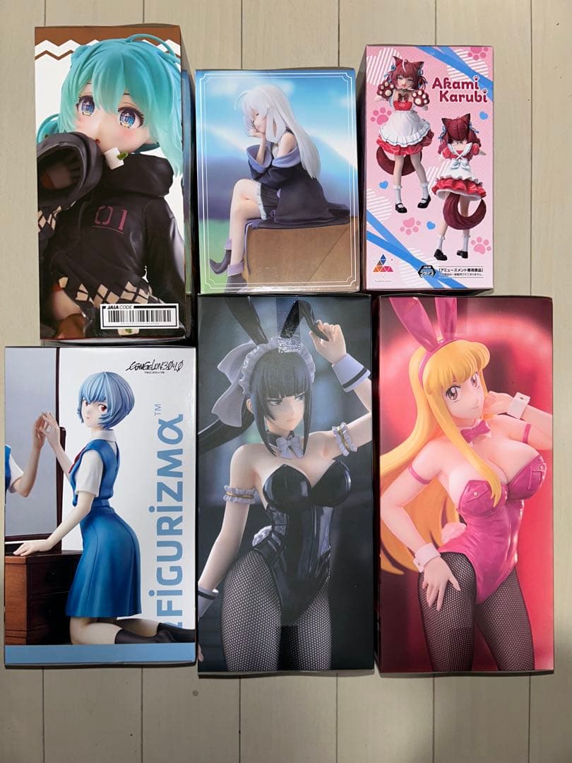 美少女フィギュア　6体セット　ミク、麗子、かるび、イレイナ　ナーベラル アヤナミ