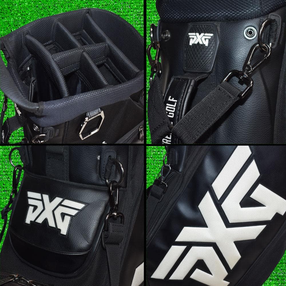 A*様 ＰＸＧ ゴルフ スタンド式 キャディバッグ9型【ブラック】美品！