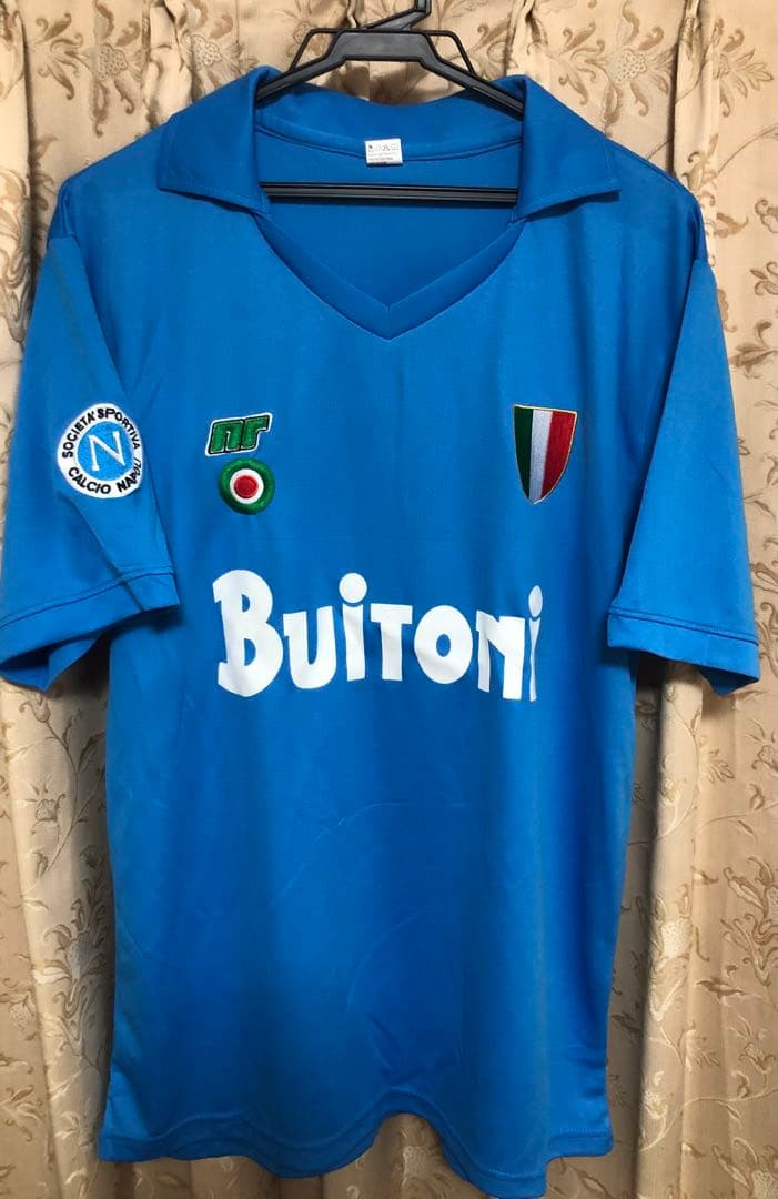 SSCナポリ88-89 D・マラドーナ イタリア国内2冠制覇 80s Lサイズ