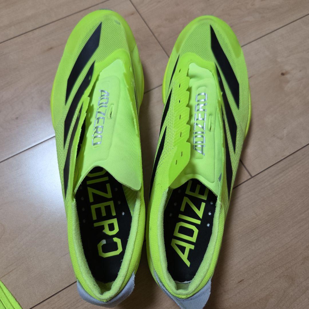 ADIZERO フィネス(短距離)スパイクシューズ 蛍光イエロー　２９㎝