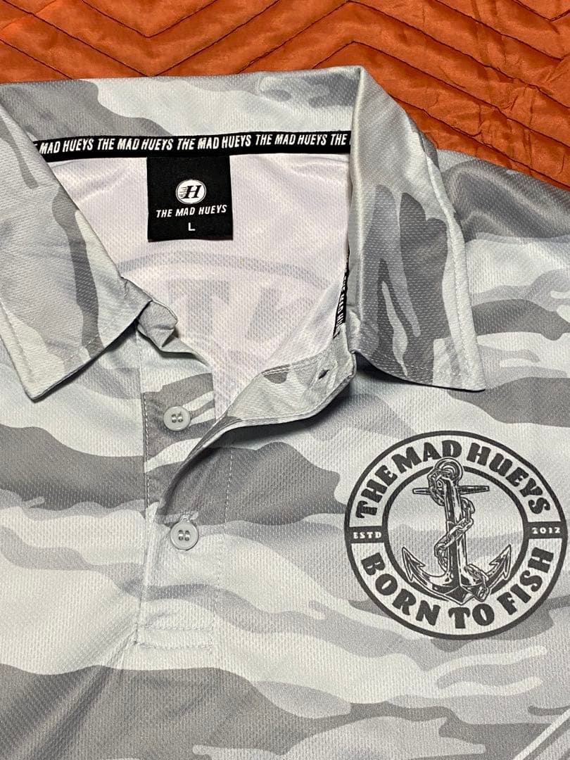 THE MAD HUEYS フィッシングシャツ Lサイズ カモフラージュ