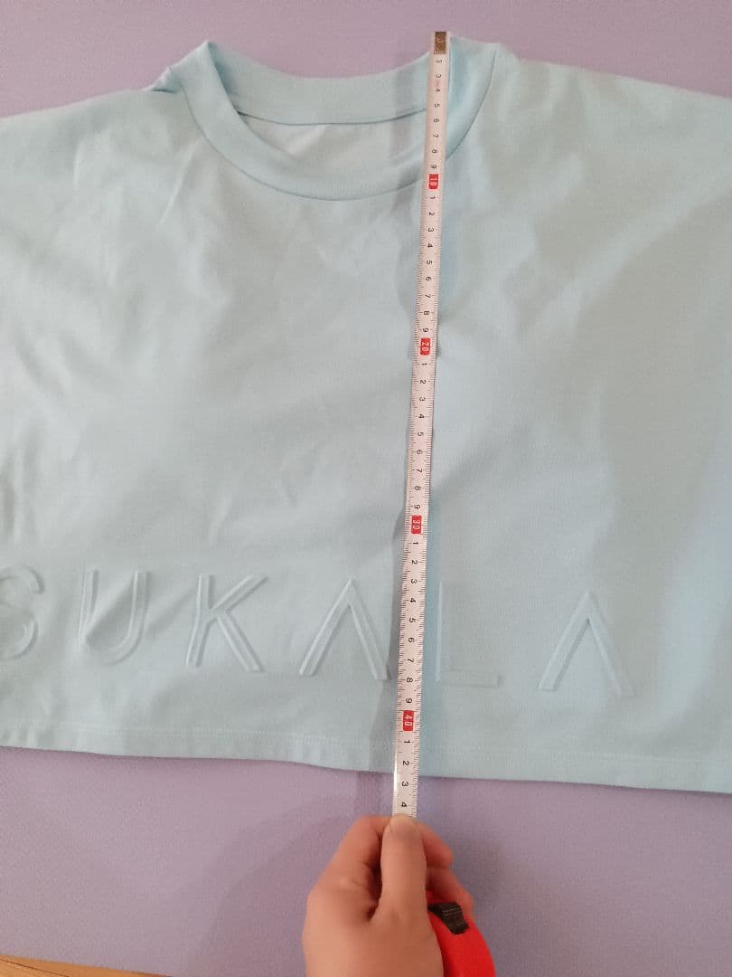 新品SUKALAスカーラ水色 SUAKALA クロップドTシャツMサイズ