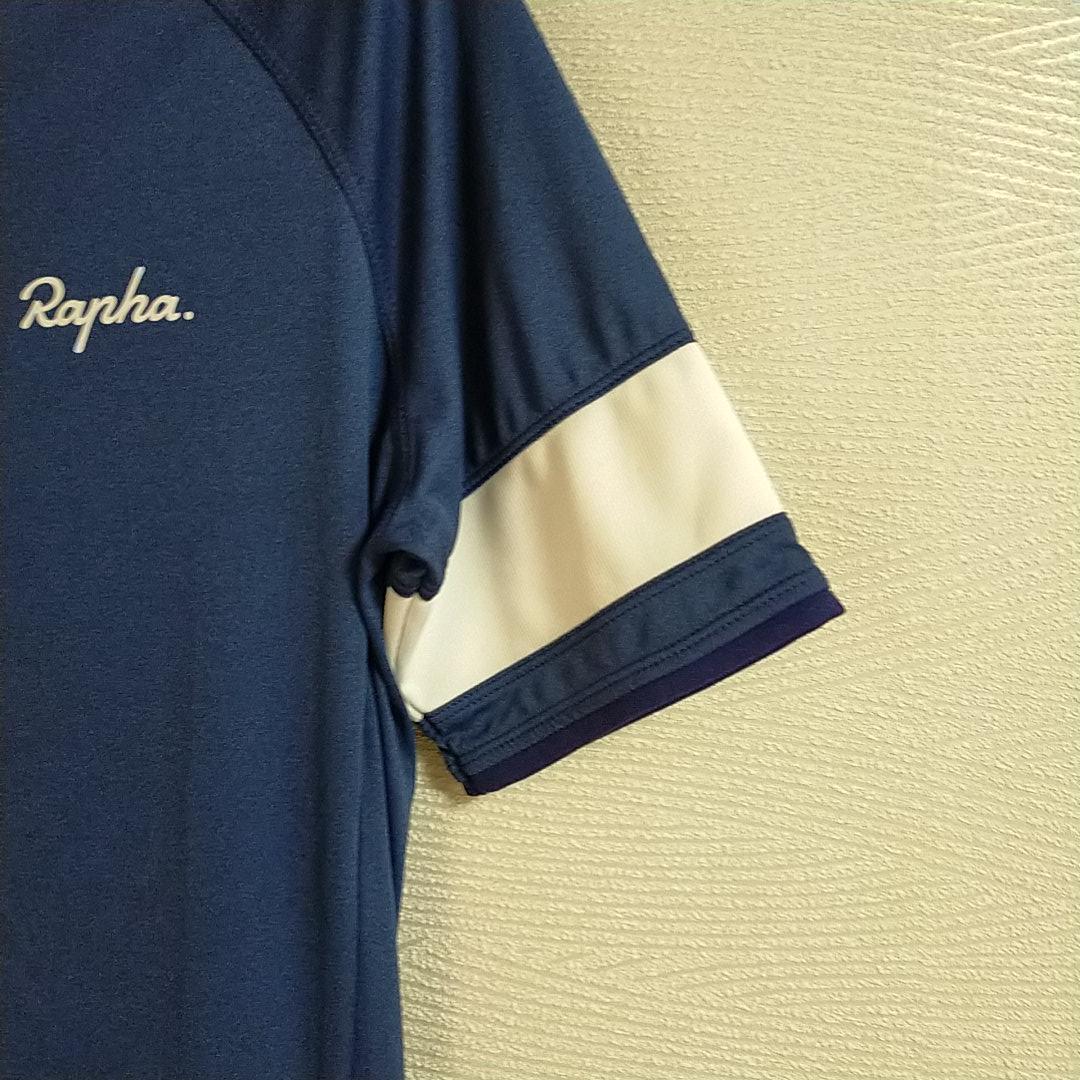 美品　rapha ラファ　サイクルジャージ　ネイビー　ホワイトライン　M