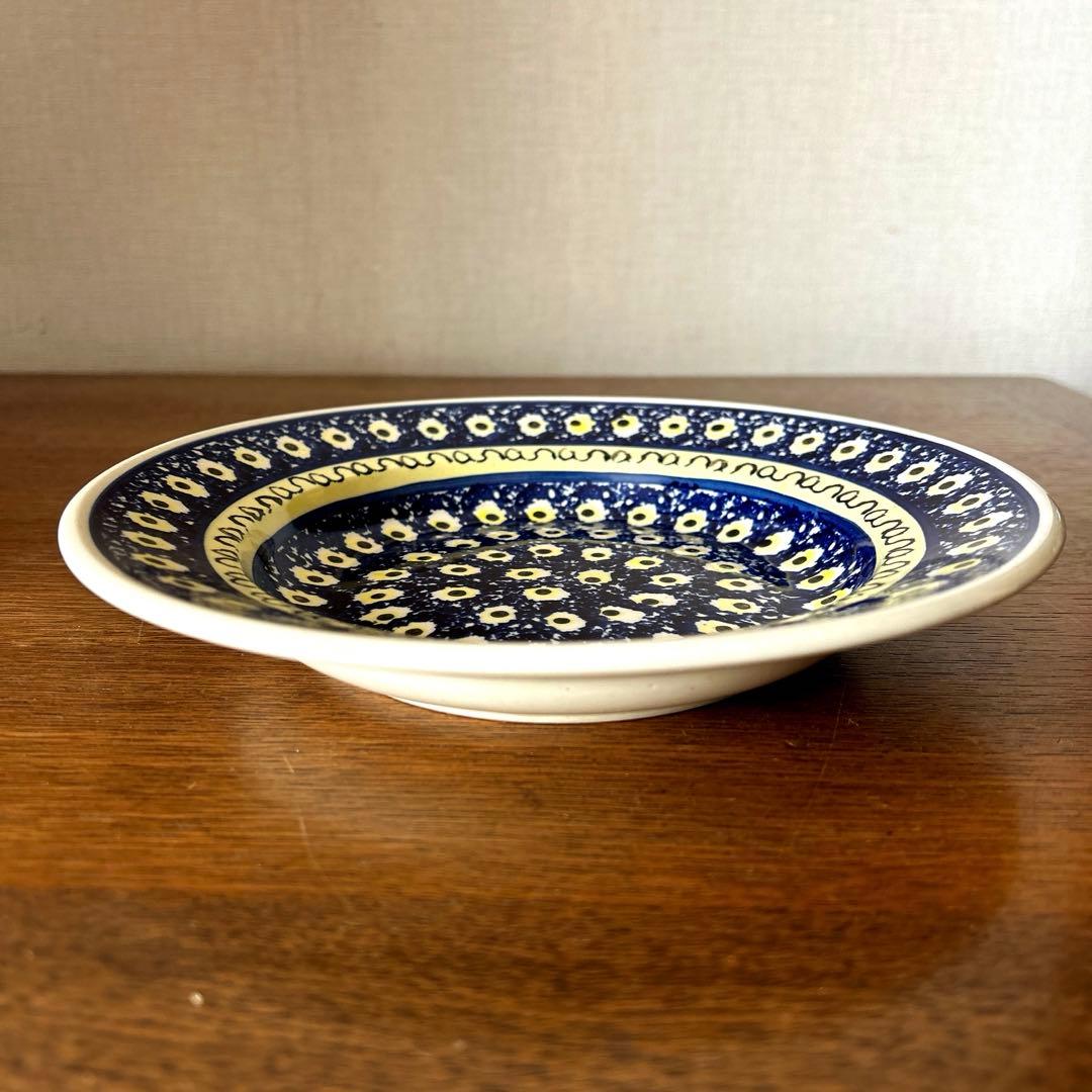 ポーリッシュポタリー　ポーランド陶器　スープ皿　パスタ皿　深皿　2枚　未使用