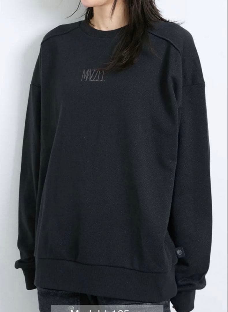 MAZZEL OnlyYouオーバーサイズスウェット ブラック