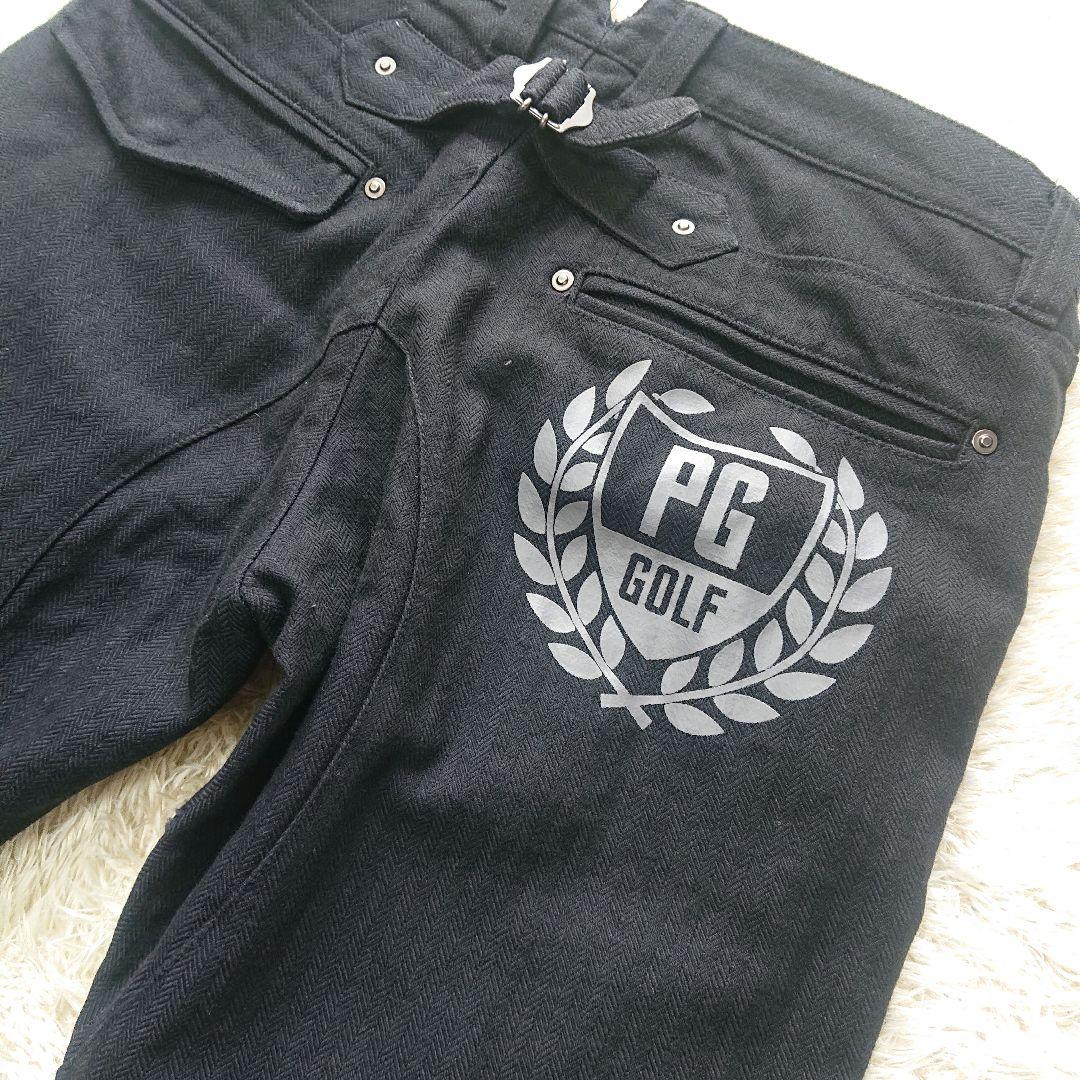 PEARLY GATES ブラックパンツ 毛混 4 M相当 手洗い洗濯済