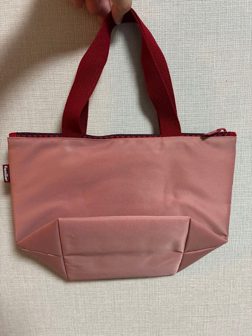 【新品未使用タグ付き】※最終値下げ　familiar 保冷機能付きバック　ピンク