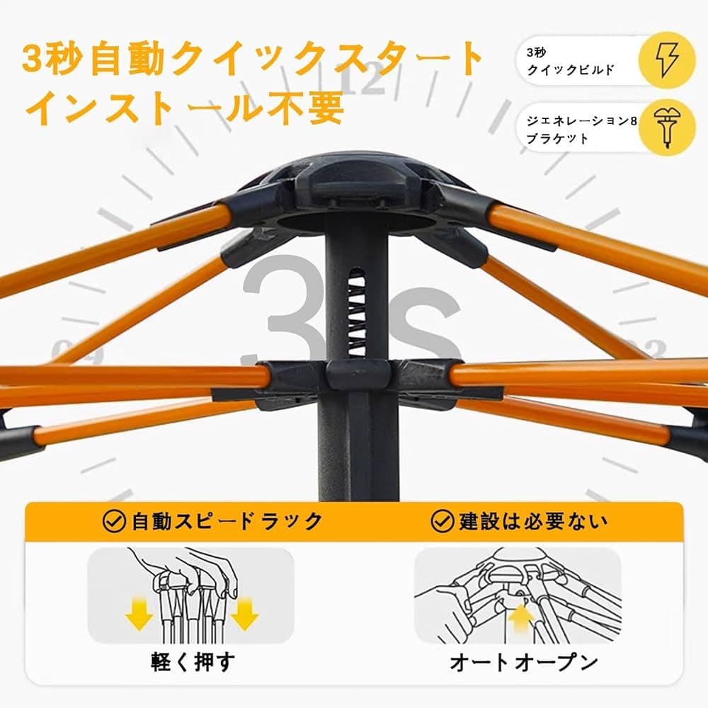 新品未開封 ワンタッチテント 3〜30秒設営 抗菌 防臭 UVカット 防災