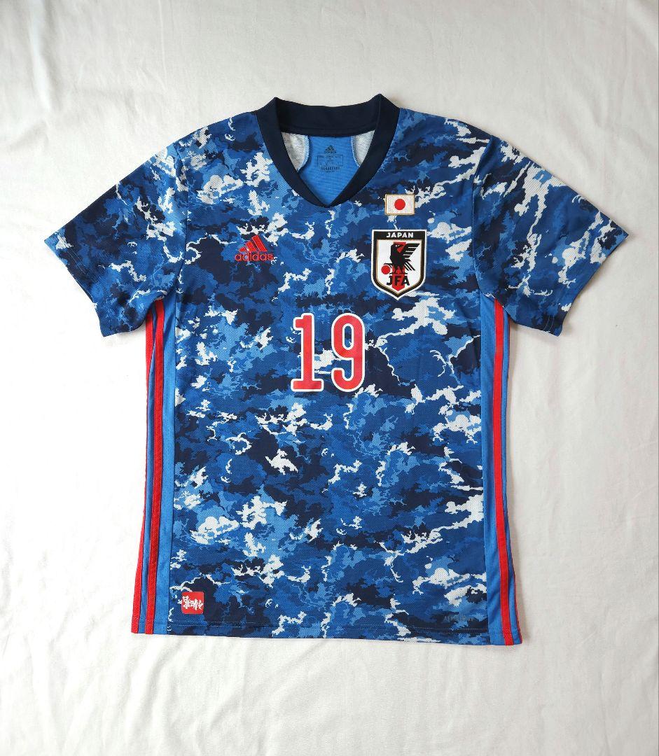 サッカー　ユニフォーム　SAKAI 　19 迷彩　青