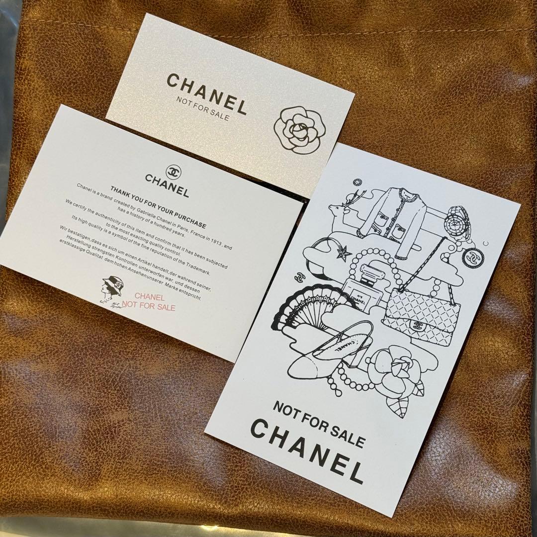 CHANEL VIP ノベルティ ブラウン レザー調　スパンコール　トートバッグ