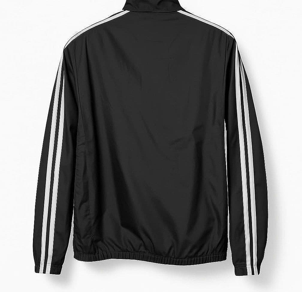 【adidas】 タグ付　トラックジャケット Lサイズ 黒 3本ライン ジャージ